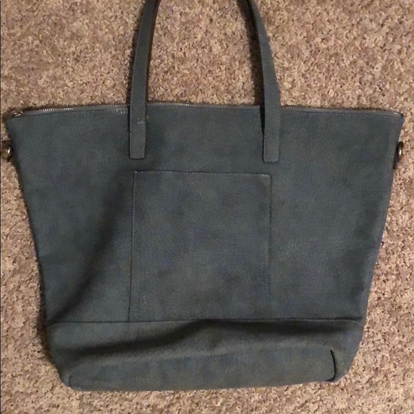 Blue Pleather Tote - Picture 4 of 4